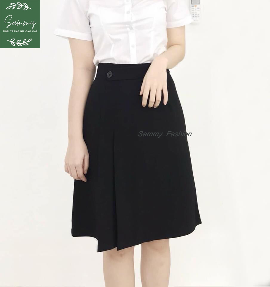 Chân Váy Chữ A Phối Đai Ly Lệch, Vải Đẹp, May Kĩ, Mặc Tôn Dáng Và Thanh Lịch