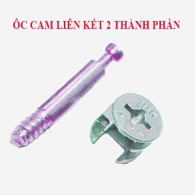 Combo 100 bộ ốc cam chốt liên kết 2 thành phần