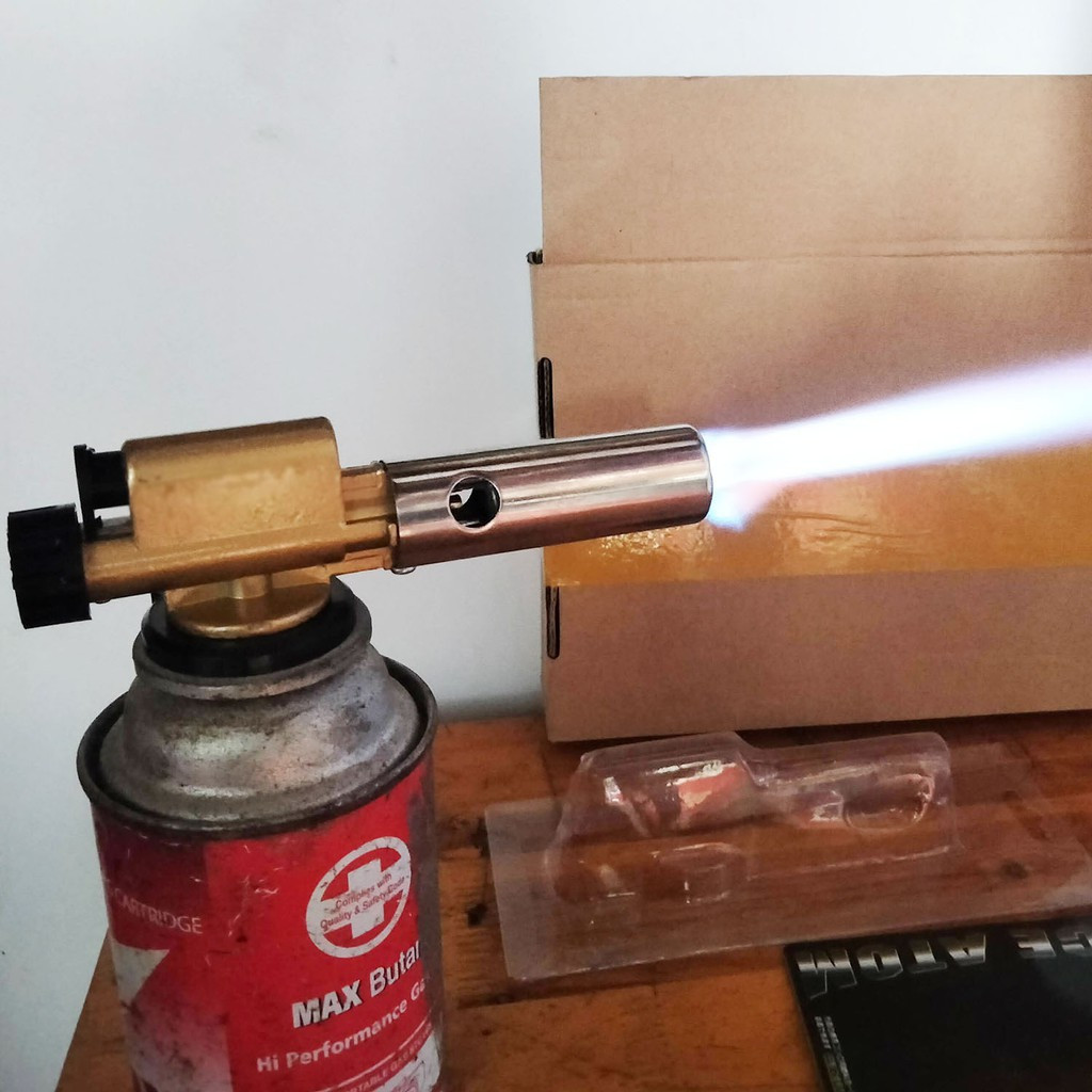 Đèn khò gas cầm tay ống đồng, có IC đánh lửa tự động cực nhạy  ,điều chỉnh nhiệt độ cao sử dụng an toàn với bình gas mini khò than, đốt rác nấu ăn