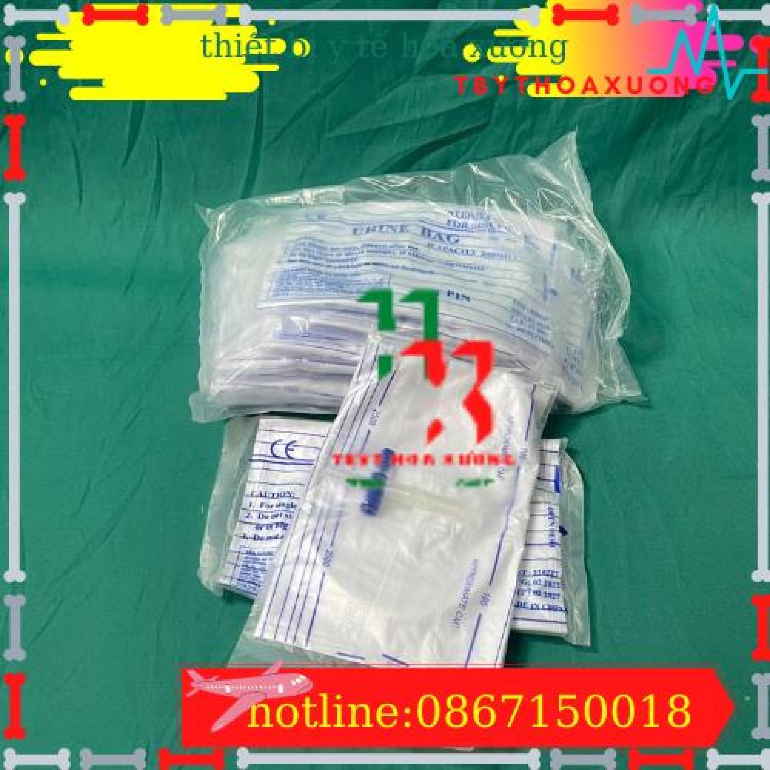 10 Túi Đựng Nước Tiểu Van Ngang