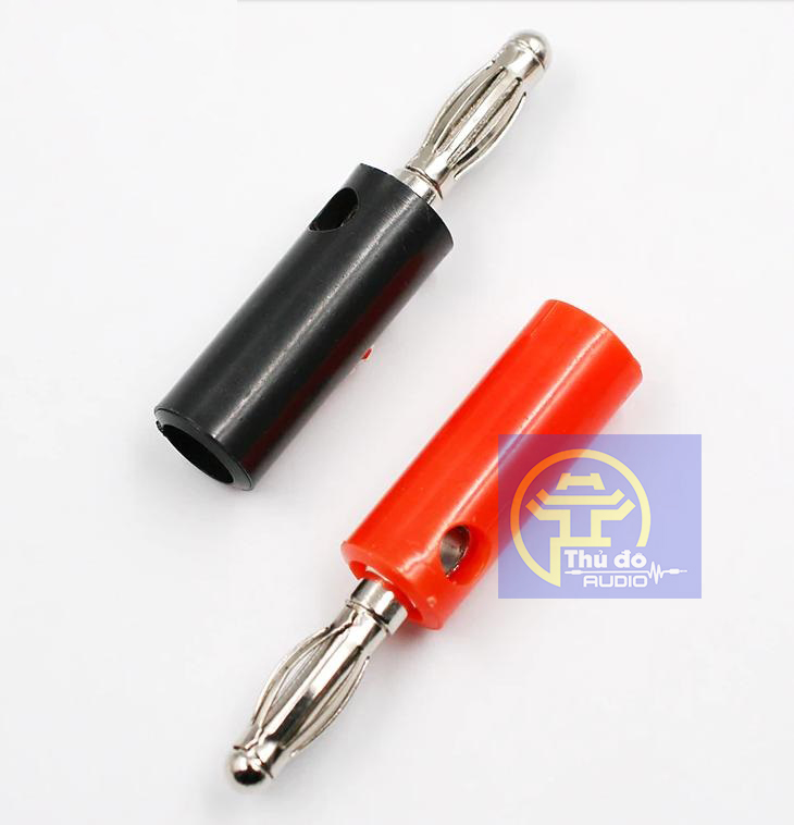 10 Đầu Jack Bắp Chuối 910MR 4mm Đực (5 Đen, 5 Đỏ )