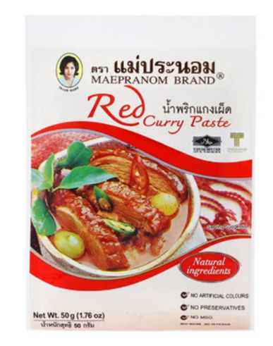 Bột Gia Vị Cà Ri Đỏ Red Curry Paste Mae Pranom Thailand, gói 50gr