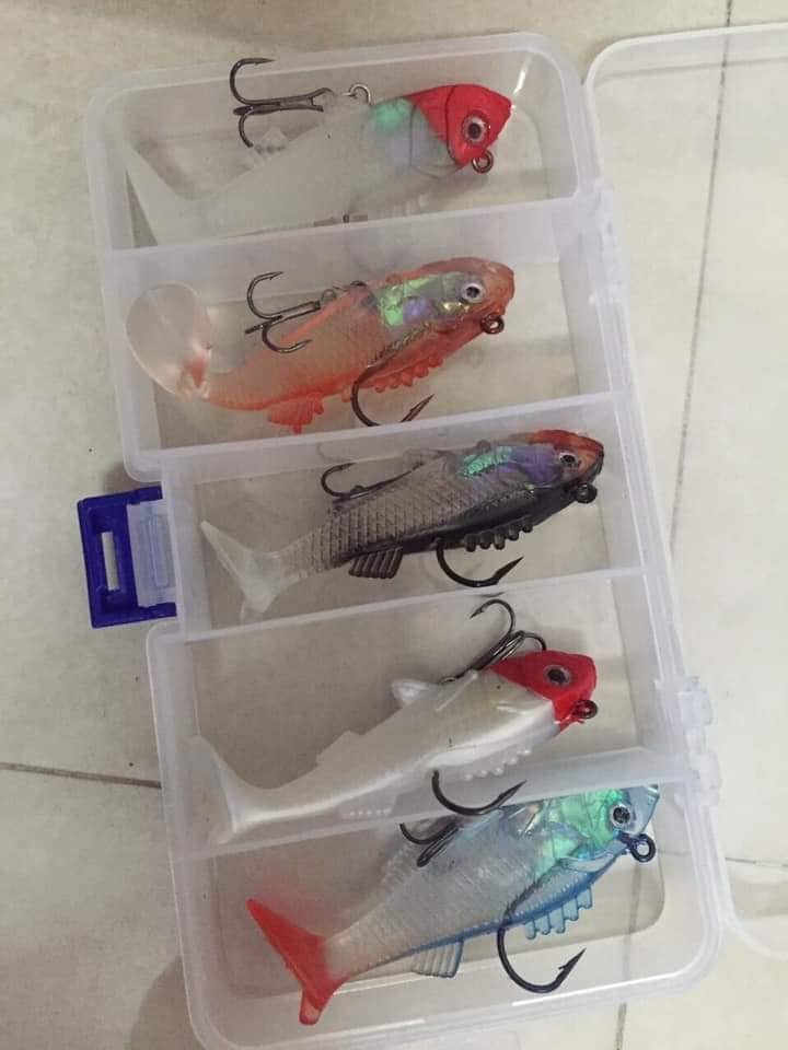 Mồi Mềm Câu Lure, Cá Lóc Bộ 5 Con Siêu Nhậy
