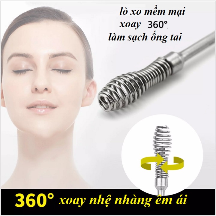 Bộ lấy ráy tai tích hợp đèn soi