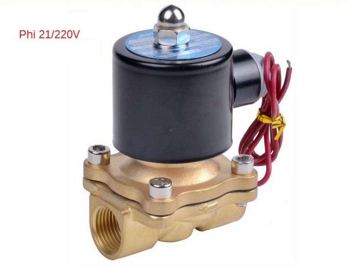 Van điện từ 220V 2W-160-15 ren 21mm Tốt - Điện 220V và 24V