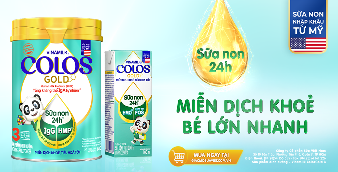 Sữa Non Vinamilk Colos Gold 1 2 3 800g [Date 2023]