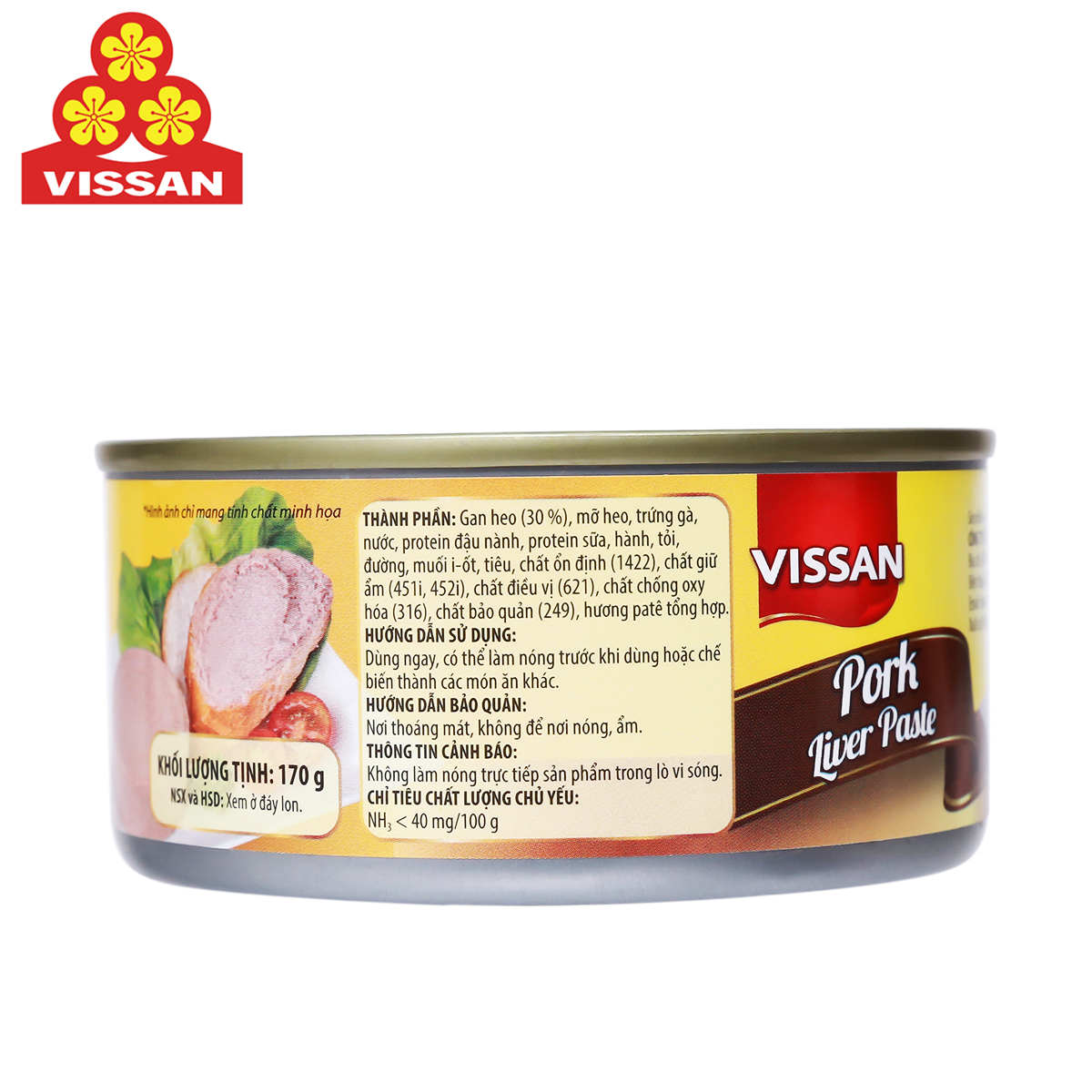 PATE GAN HEO PORK LIVER PASTE VISSAN 170 GRAM