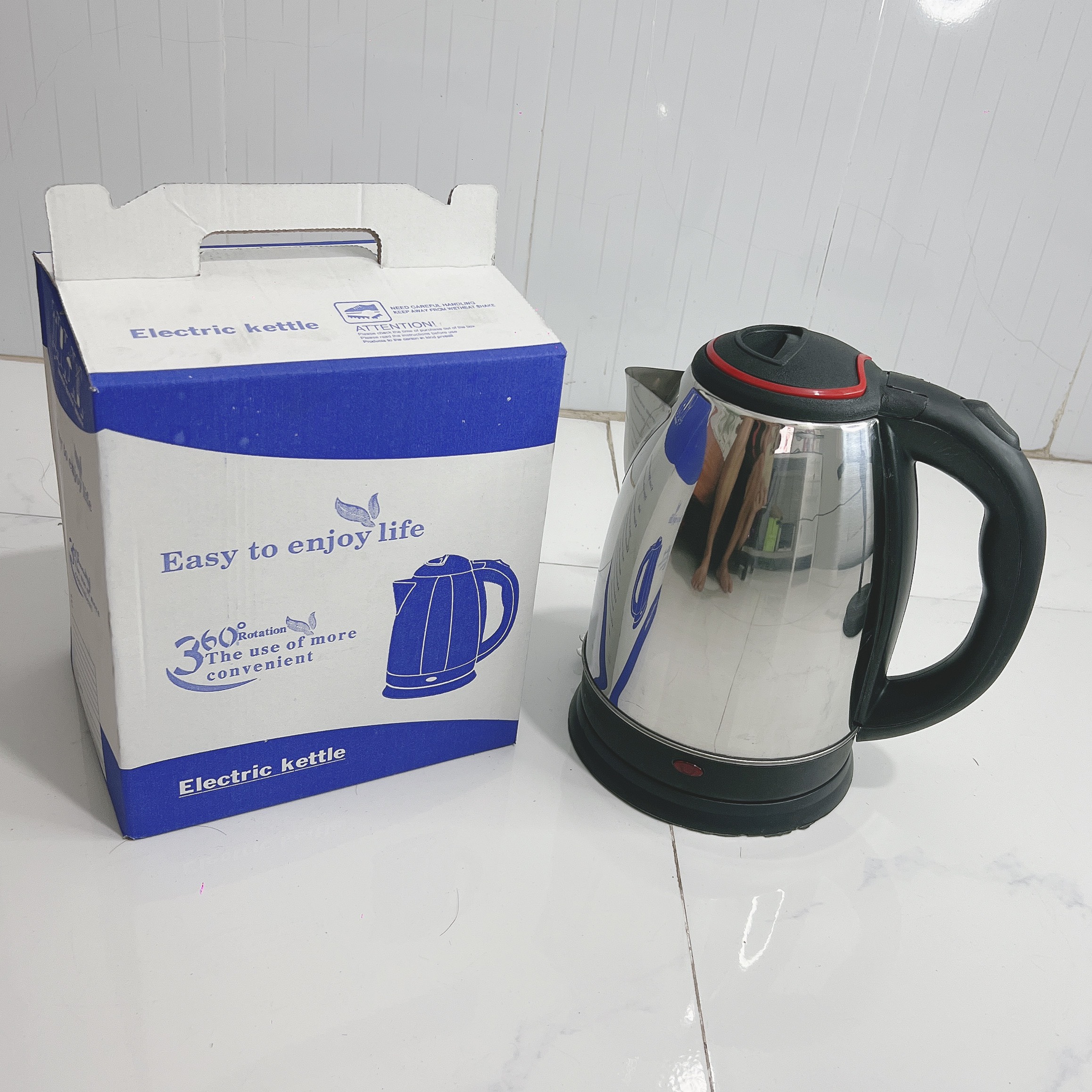 Ấm Siêu Tốc Inox Easy To Enjoy Life