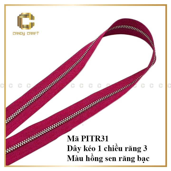[HCM]Dây kéo 1 chiều răng 3 (không kèm đầu khóa) - phụ kiện làm túi xách