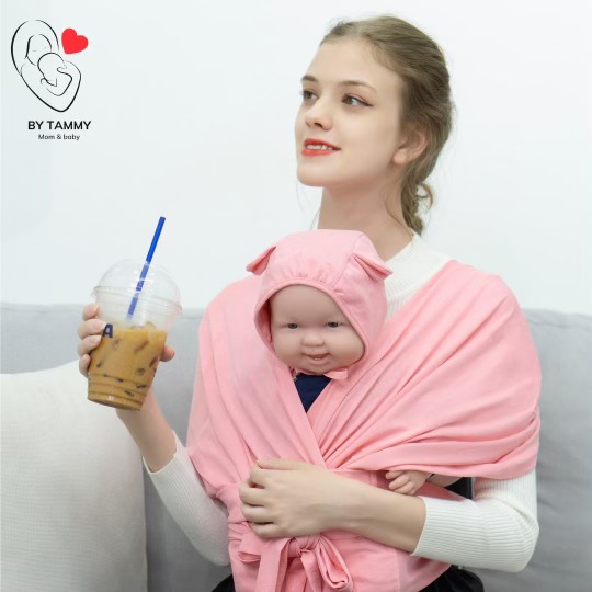 Địu vải sling cho bé Tammy- [CẢI TIẾN 2]- trợ lực cột- chỉnh size