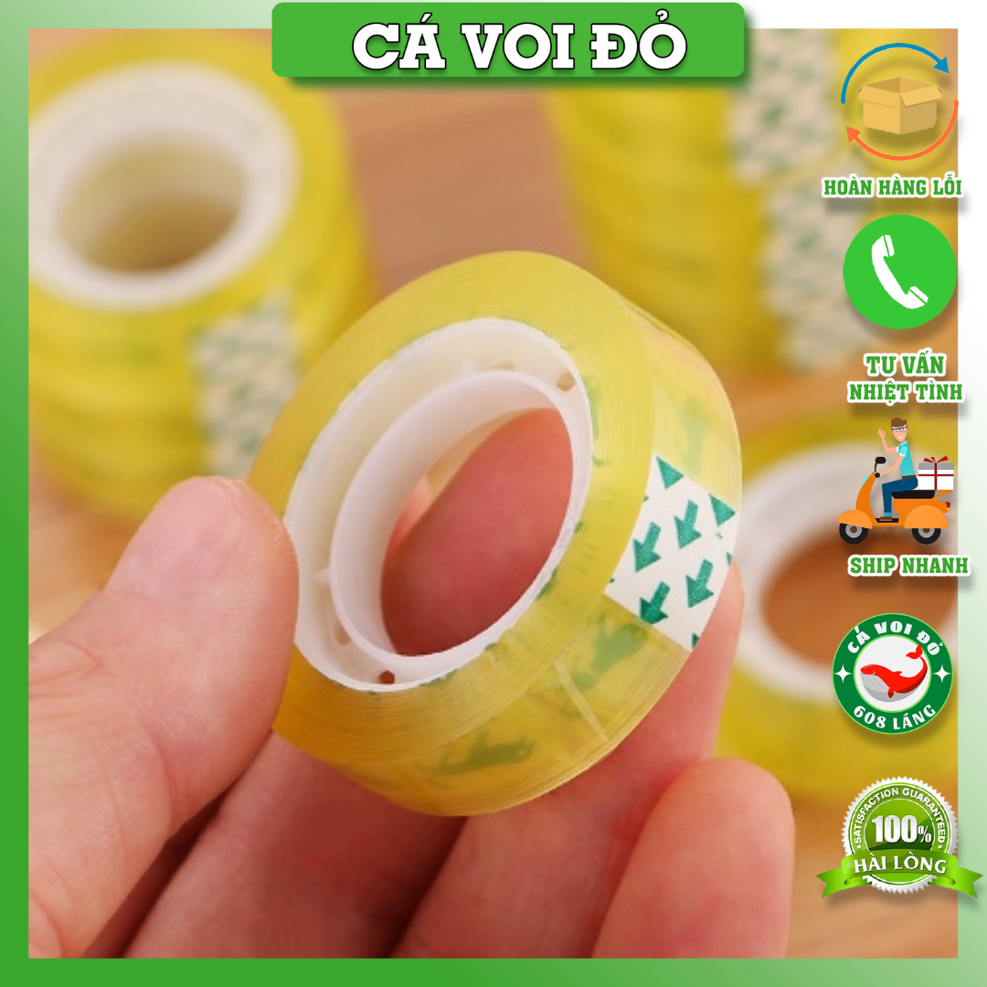 Băng dính trong nhỏ , siêu dính , dùng trong văn phòng