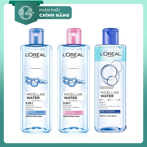 Nước tẩy trang l'oreal paris micellar water 400ml