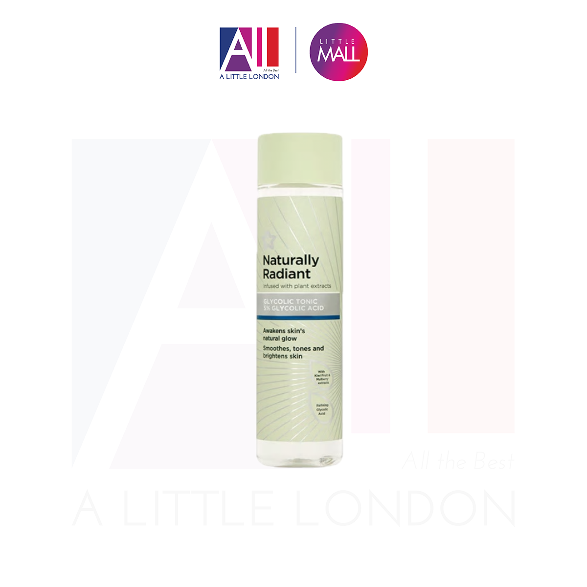 Nước hoa hồng tẩy da chết AHA Naturally Radiant Glycolic Tonic 5% Glycolic Acid (Bill Anh)