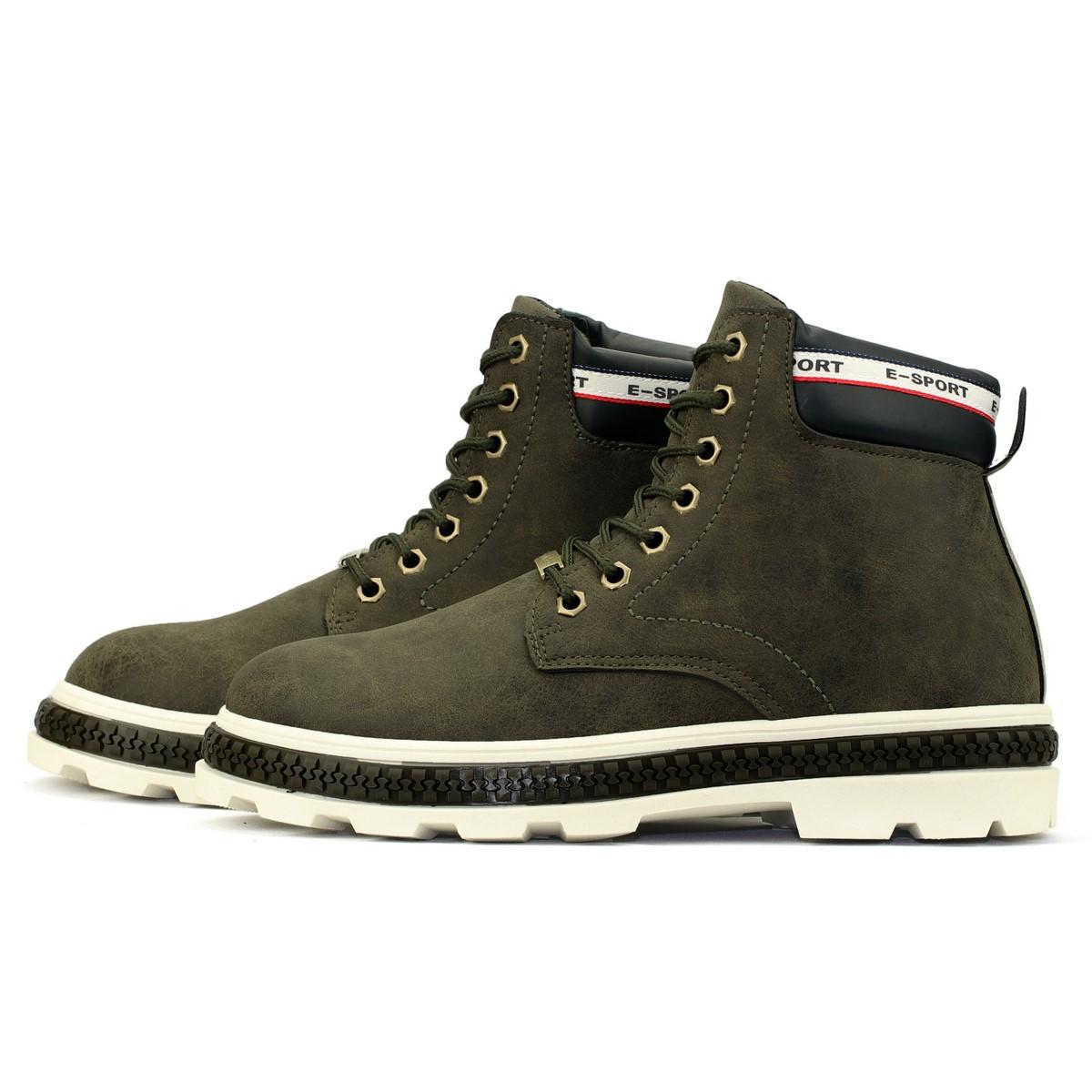 Giày Boot Cổ Cao Nam Cao Cấp BCC006 Xanh Quân Đội