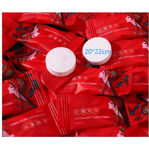 1 viên khăn mặt nén quà tặng