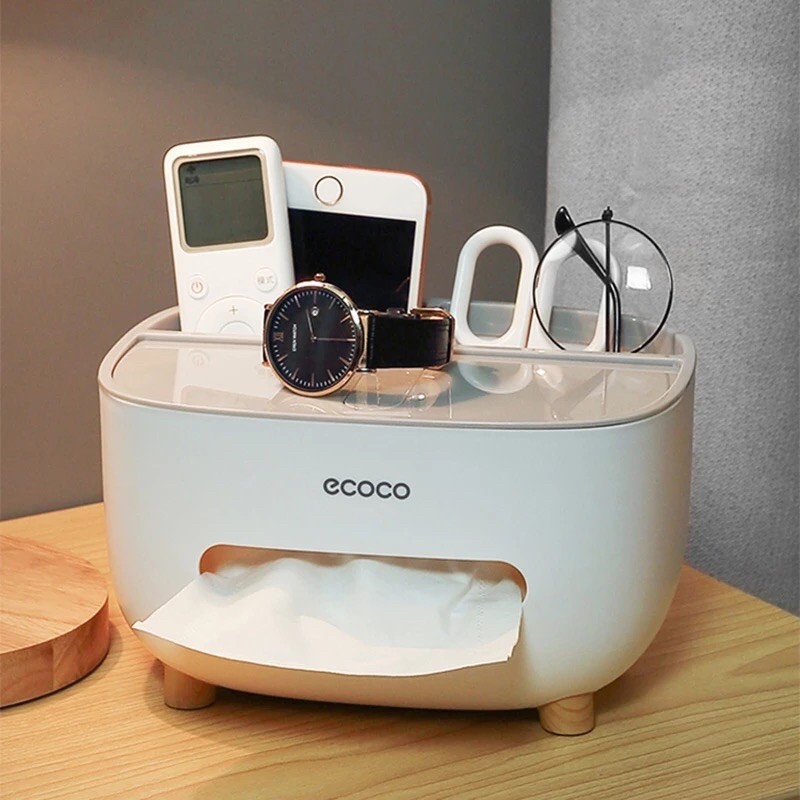 Hộp đựng khăn giấy để bàn Ecoco đa năng