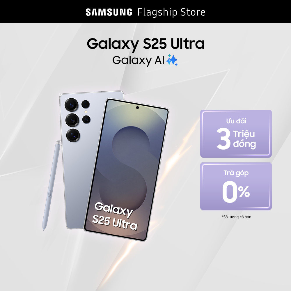 Điện thoại Samsung Galaxy S25 Ultra, Điện thoại AI, Tìm kiếm thông minh, Video camera đêm Nightography, S Pen đa nhiệm