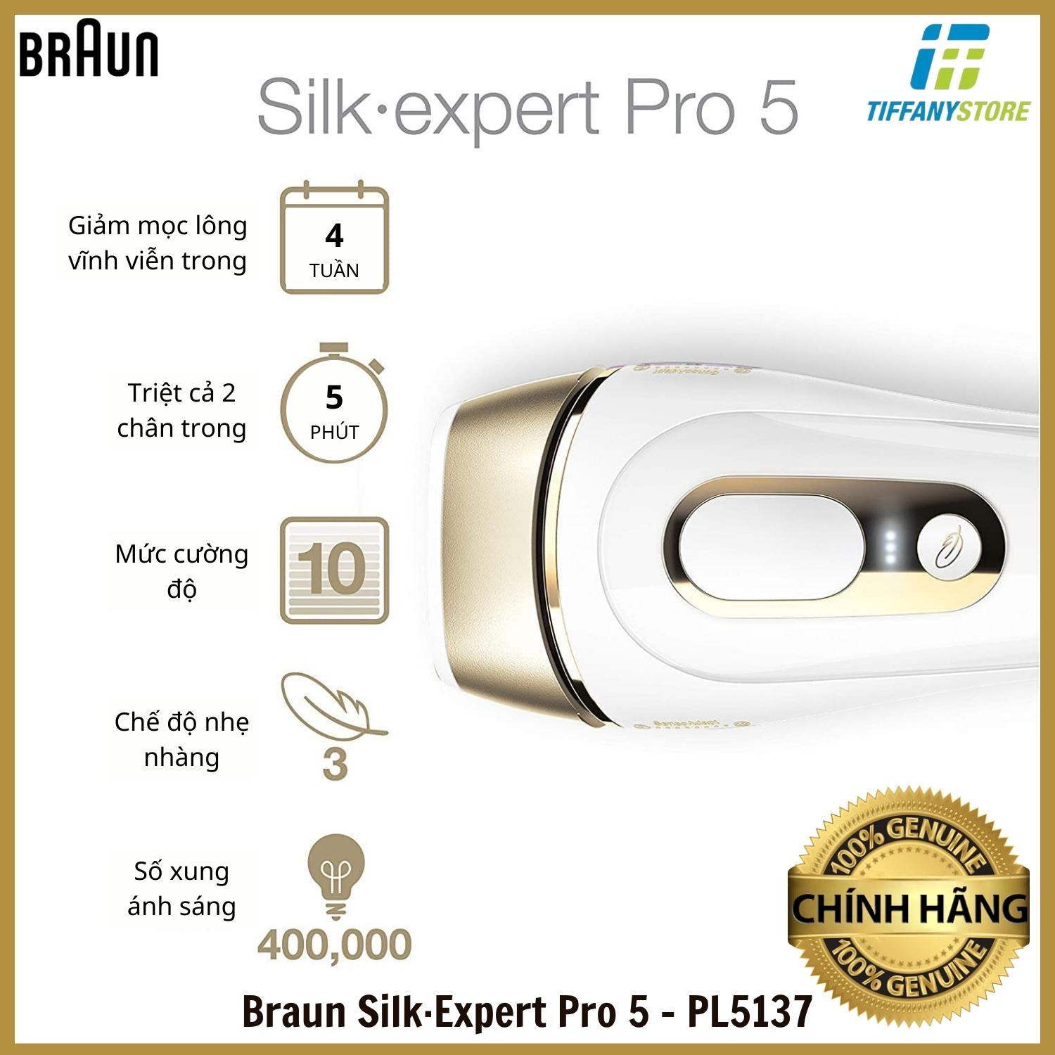 [HCM]Máy triệt lông Braun Silk·Expert Pro 5 - PL5137