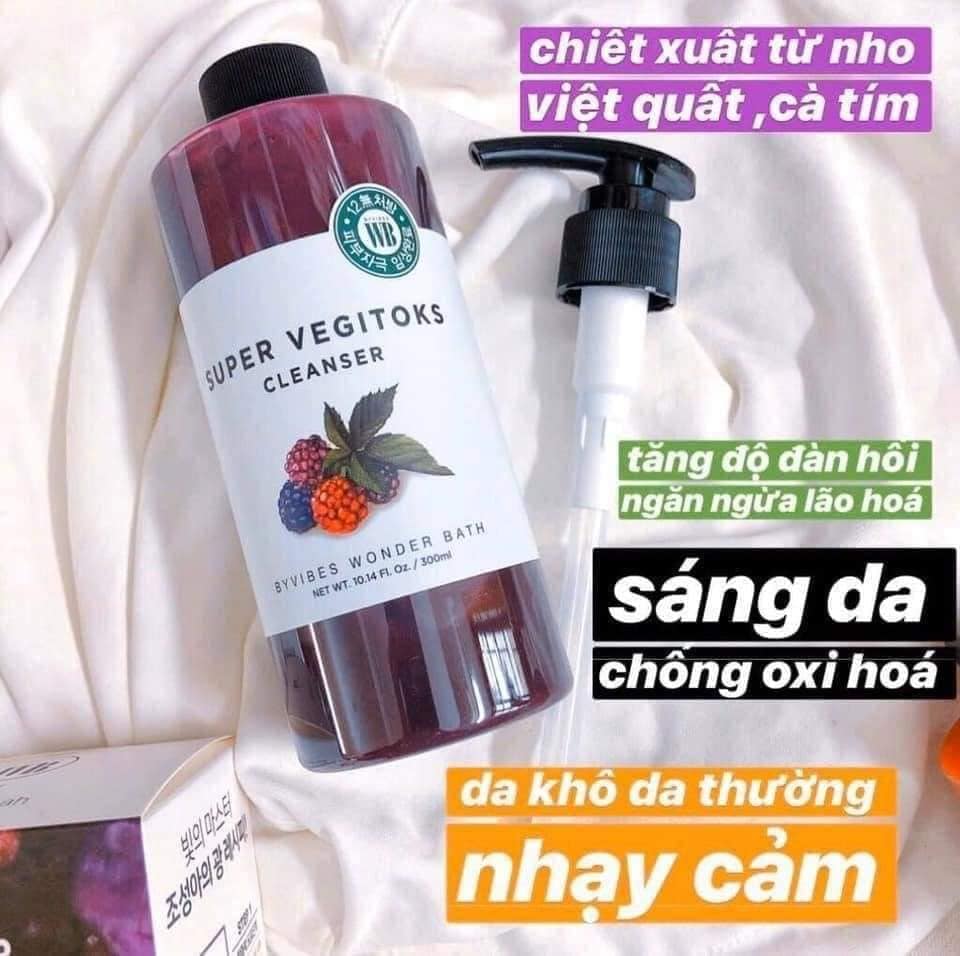 Sữa Rửa Mặt Rau Củ Super Vegitoks 300ml Hàn Quốc