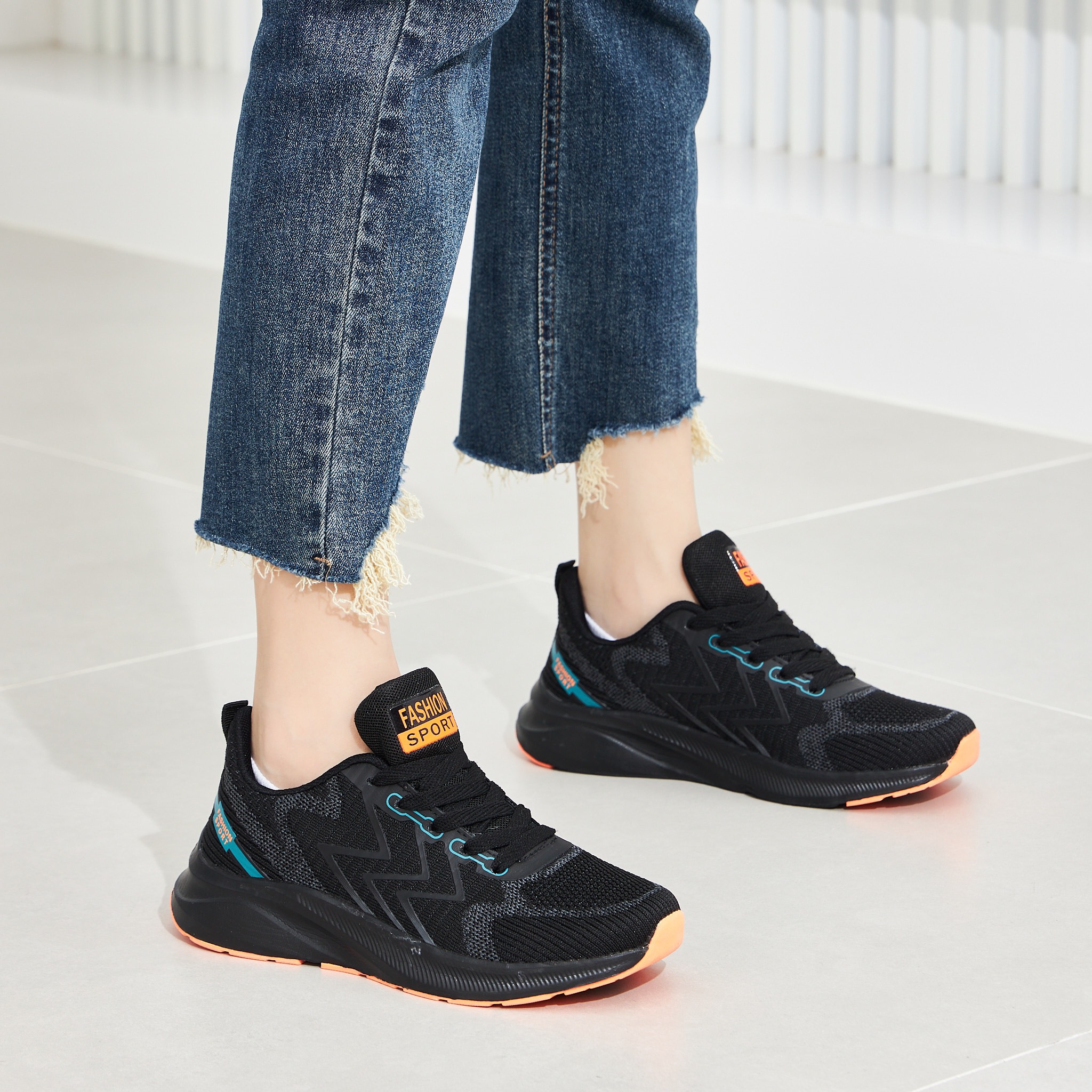 Giày thể thao nữ mwc 0782 - giày thể thao nữ phối màu thể thao, sneaker vải siêu êm chân đế bằng hot trend