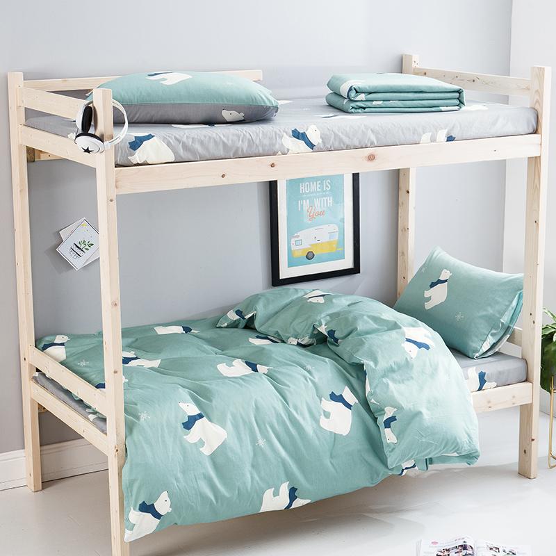 Giản Lược Hoạt Hình 100% Cotton Cả Bộ 0.9/1.2 M Trên Giường Drap Giường Đơn Ký Túc Xá Sinh Viên 100% Cotton Ba Mảnh