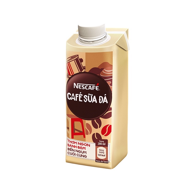 【nóng】 Cà phê uống liền Nescafe cà phê sữa đá hộp 200ml