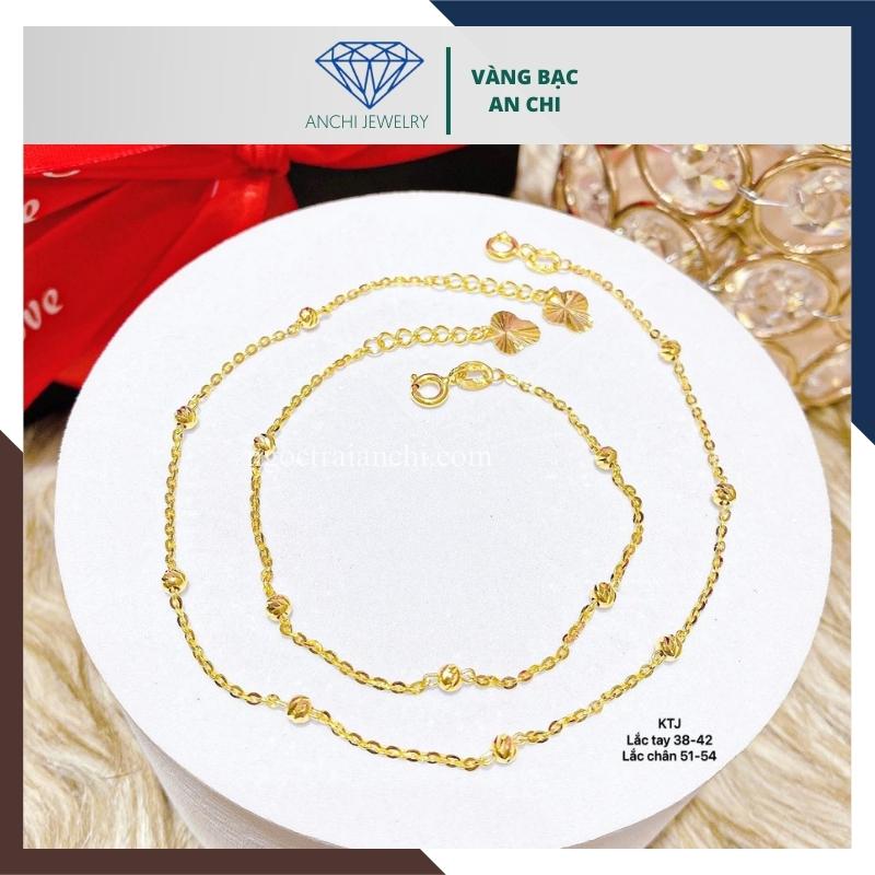 Lắc tay vàng tây cho nữ mẫu dây công kết bi cách trẻ trung , ngoctraianchi