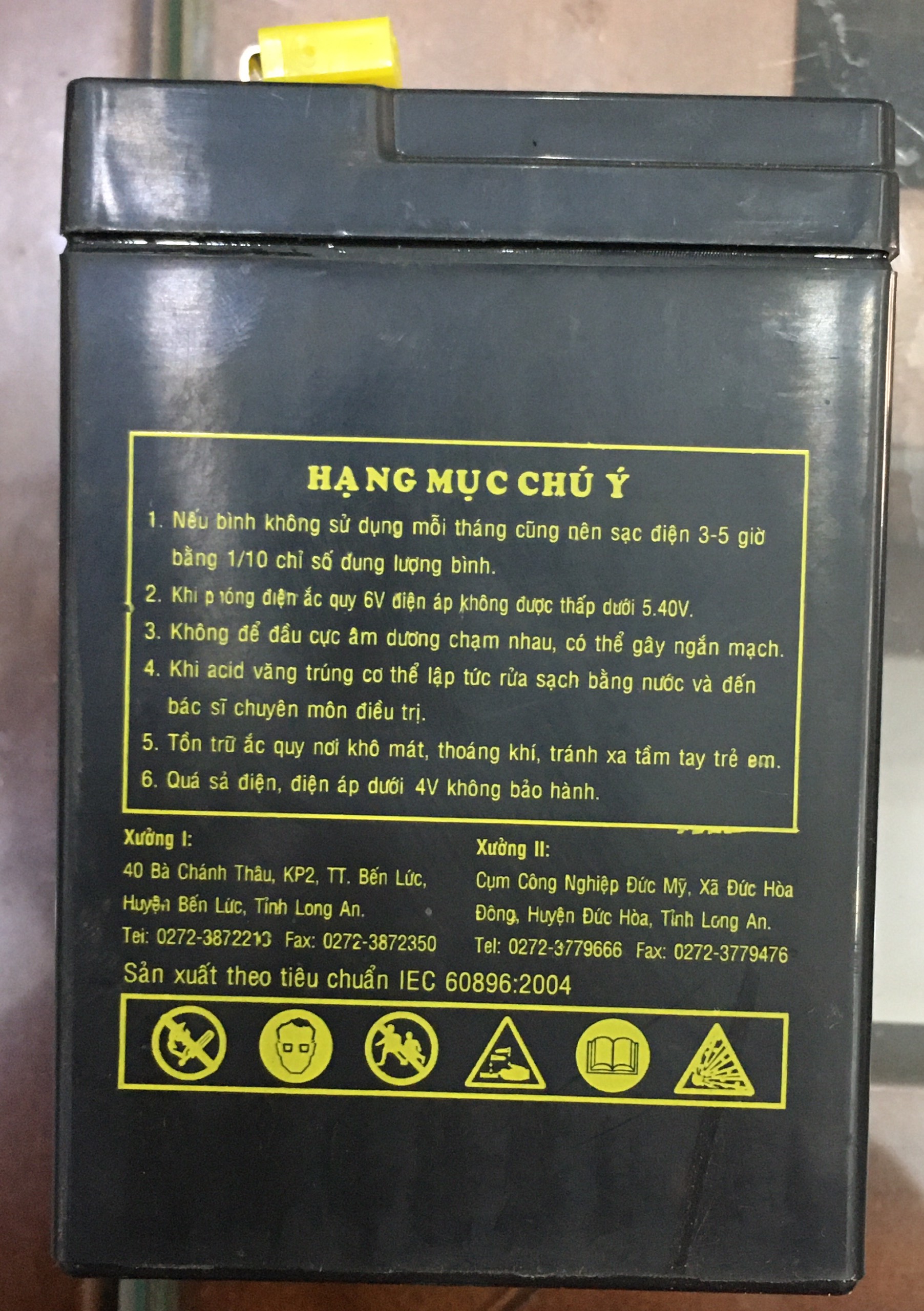 [HCM]ẮC QUY KÍN KHÍ (VRLA AGM) LONG 6V-5Ah WP5-6