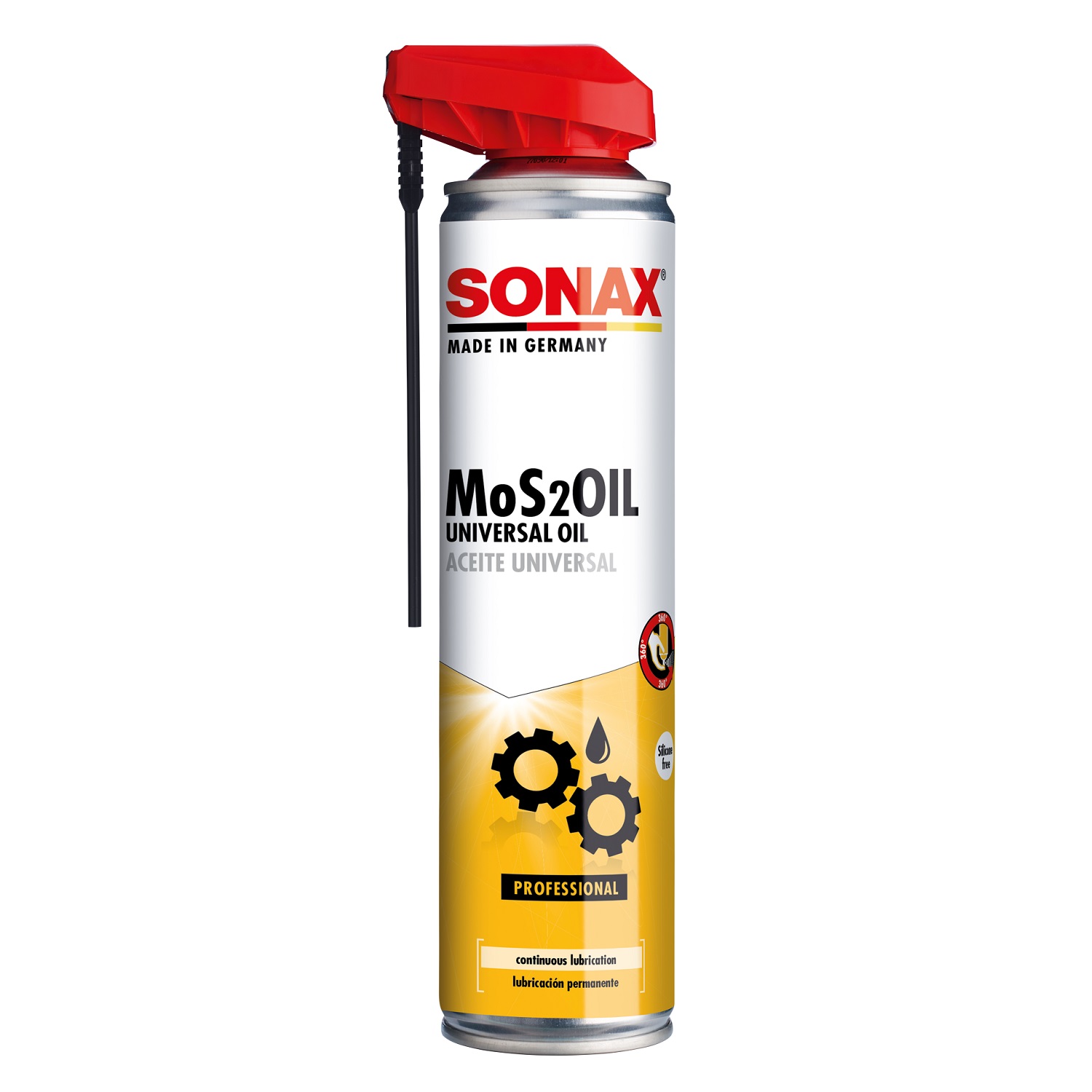 Chai xịt dầu bảo vệ chống rỉ sét và bảo quản MoS2Oil Sonax 339400 400ml