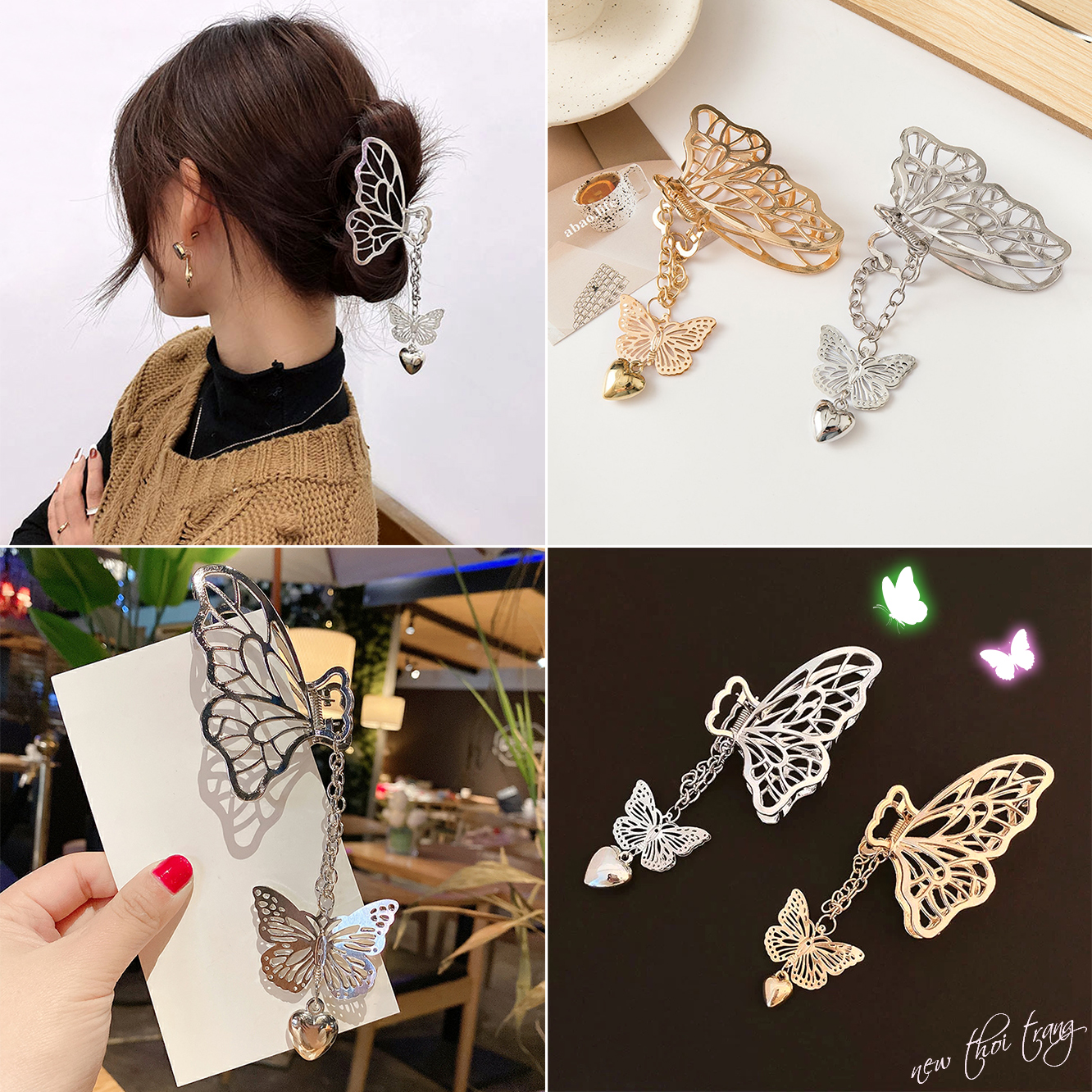 Kẹp Tóc Nữ Hình Bướm Kiểu Dáng Hàn Quốc