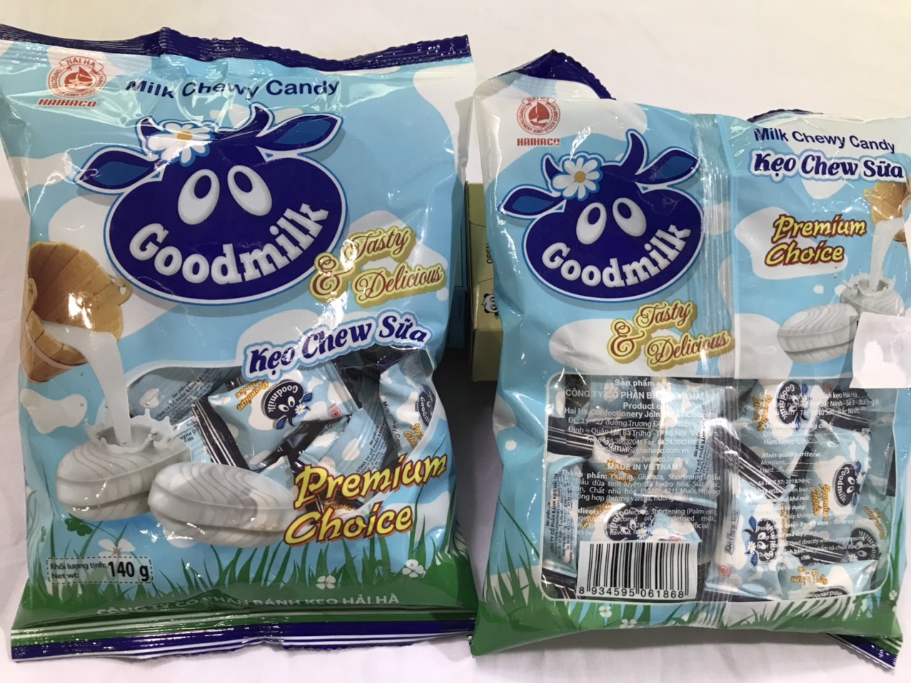 Kẹo Mềm Chew Sữa Hải Hà (Gói 140g) Milk Chewy Candy