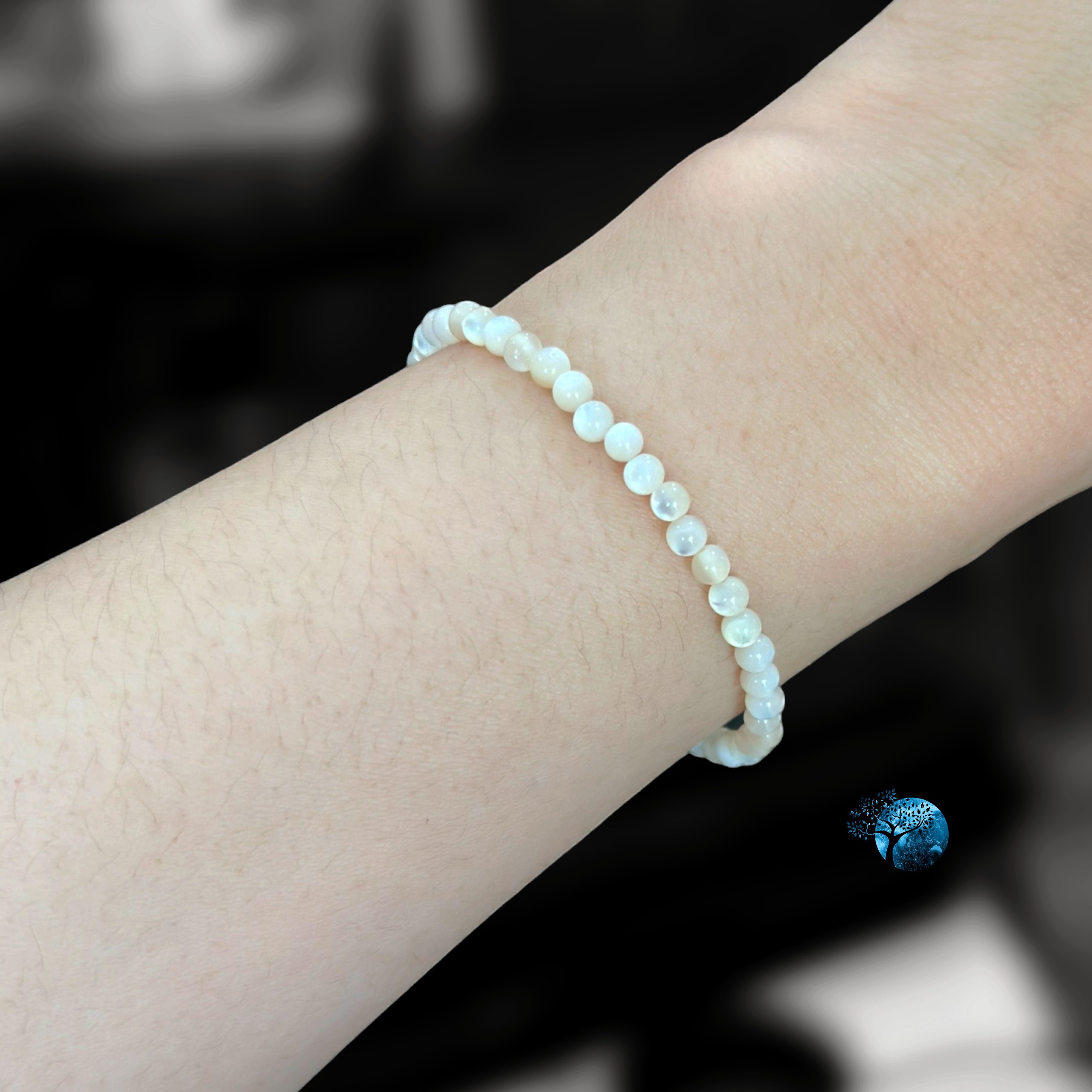 Vòng tay vỏ ốc xà cừ 3mm