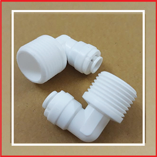 Bộ 2 cút góc nối nhanh ren 21 ra dây 10mm
