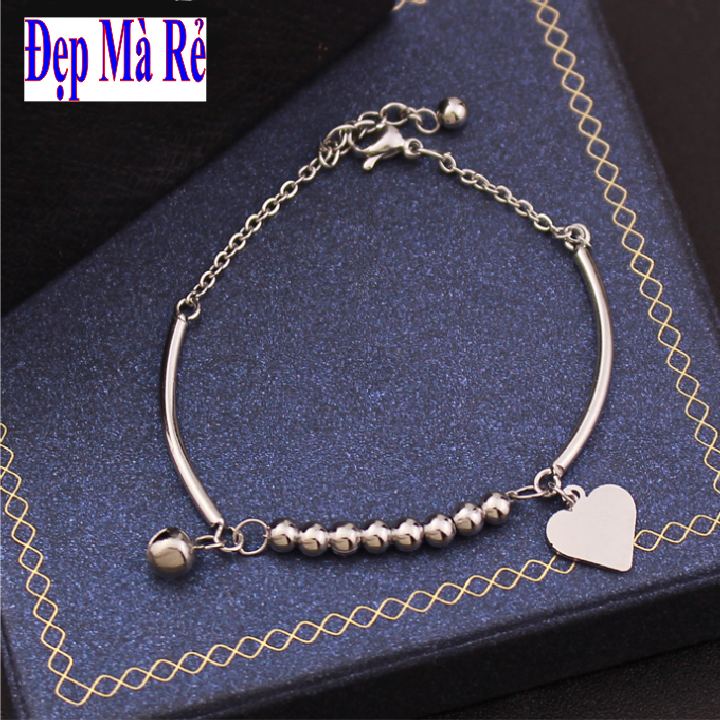 Bracelets bracelet women stainless steel stylized ball delivery Bell face heart-commitment 1 Đổi 1 if hoen, rust