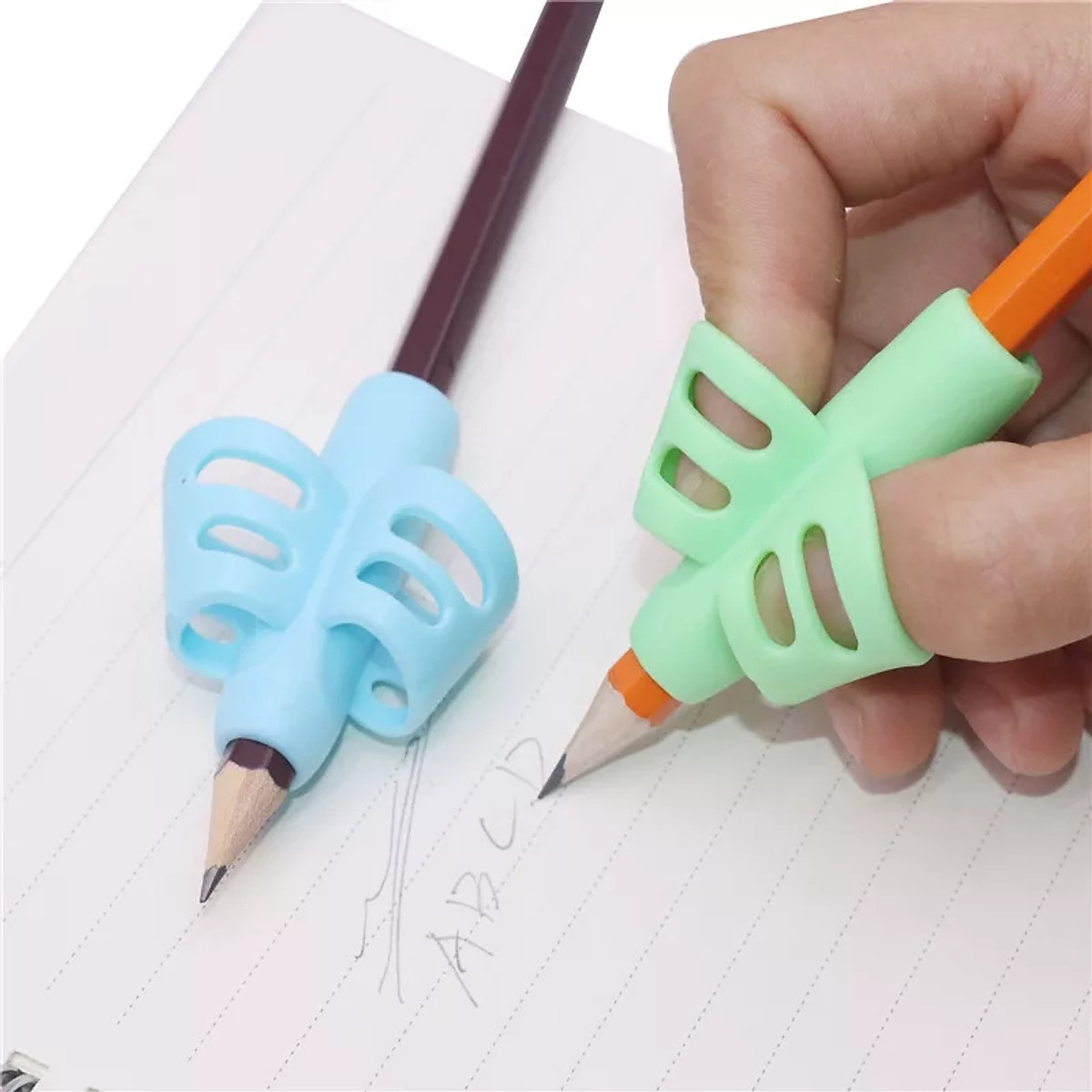 Combo 3 Đệm bút silicon cầm tay cho bé tập viết đúng cách Đệm định vị tay