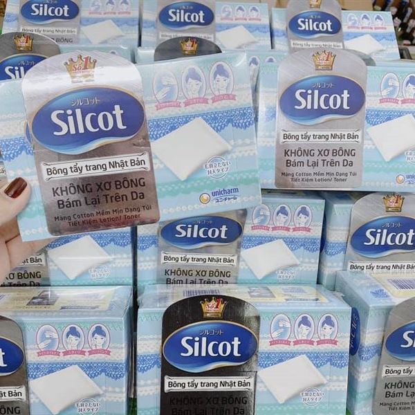 Bông tẩy trang Silcot Unicharm Nhật Bản