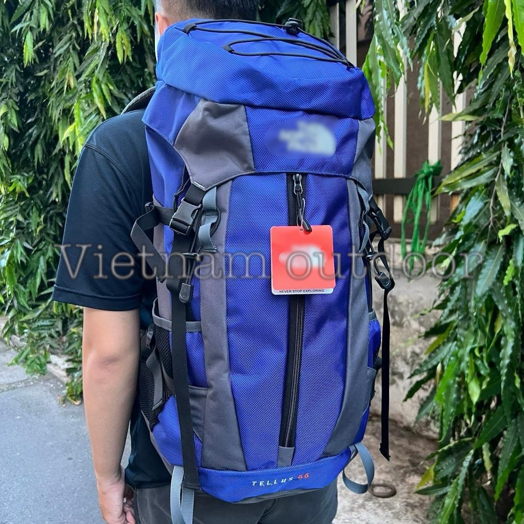 Balo du lịch thể thao leo núi The North Fac.e Tellus 55 Backpack Trekking phượt nam nữ có khung trợ lực chống nước tốt