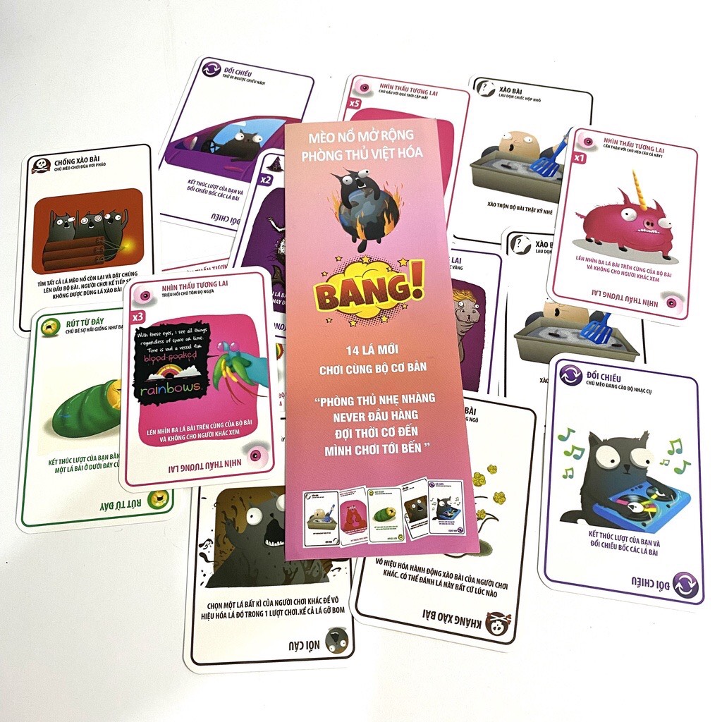 Combo Mèo Nổ + 6 Bản Mèo Nổ Mở Rộng Tiếng Việt - Boardgame Exploding Kittens