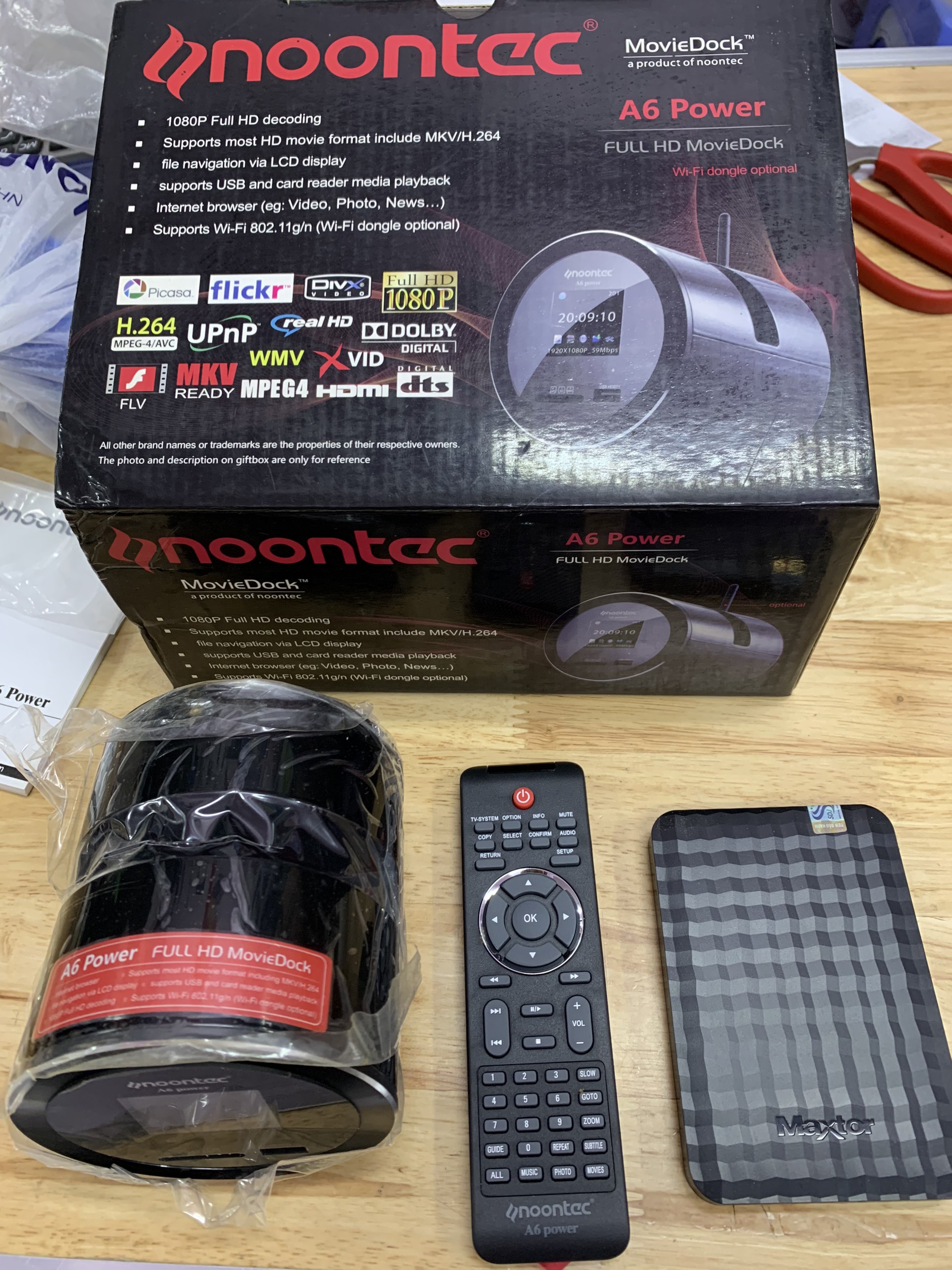 Đầu HD player Noontec MovieDock A6 Power