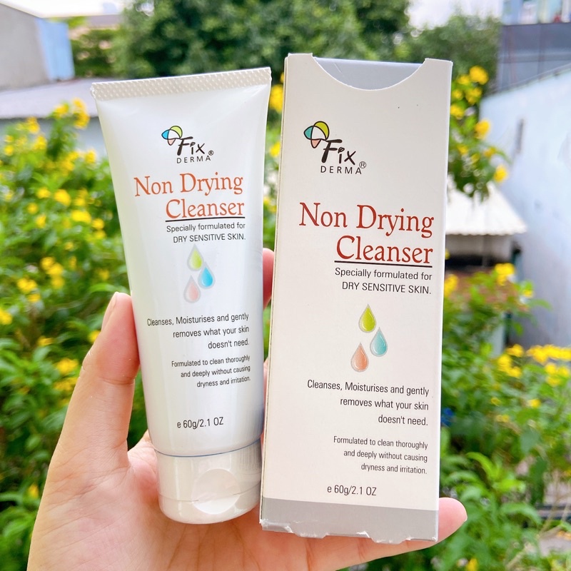 Fixderma Non Drying Cleanser sữa rửa mặt cho da nhạy cảm 60g