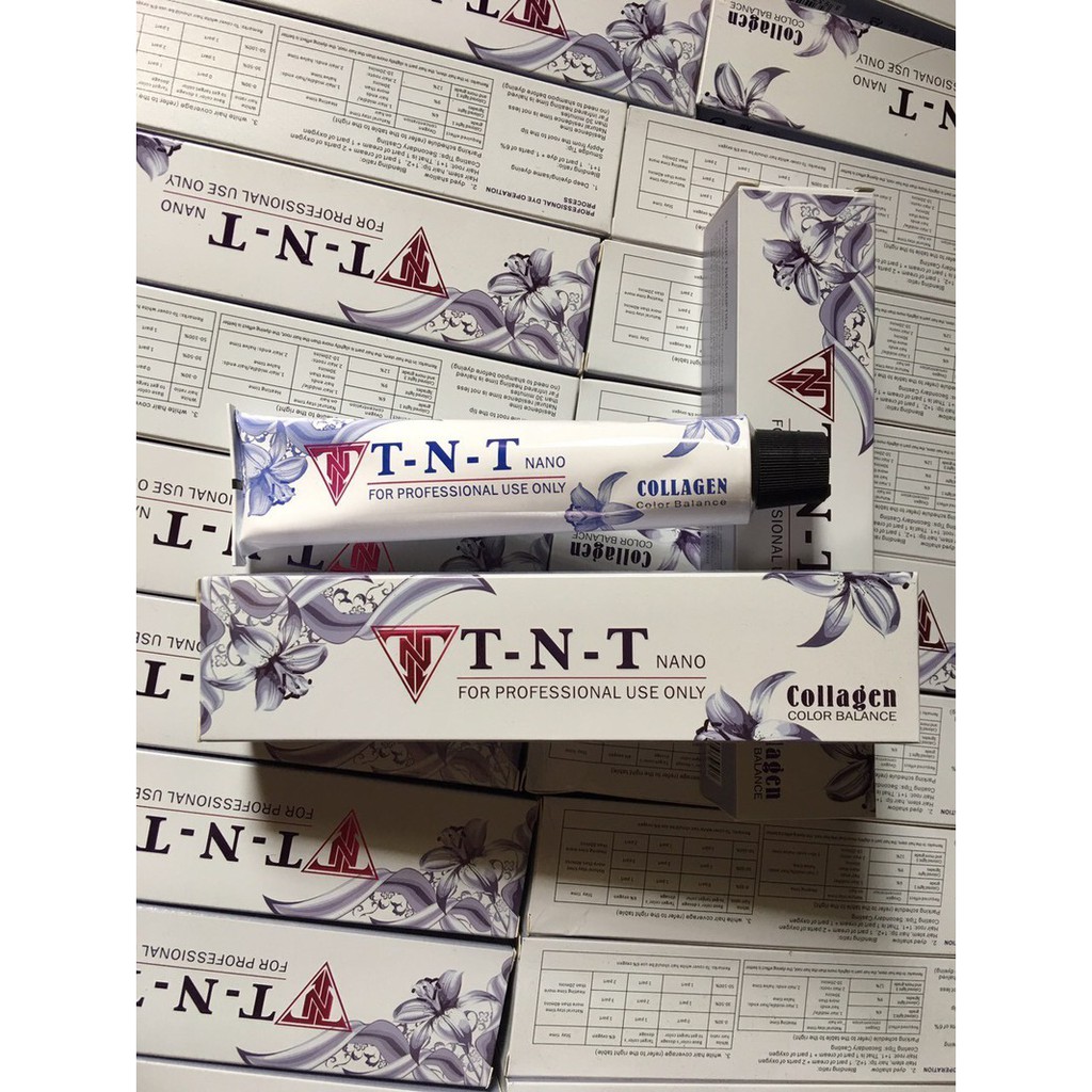 [HCM]thuốc nhuộm tóc màu than chì tnt 100ml kèm oxy