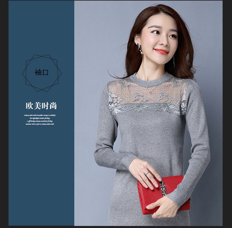Đầm Bầu Thu Đông - Váy Len Pha Zen Cách Điệu ( Ghi )