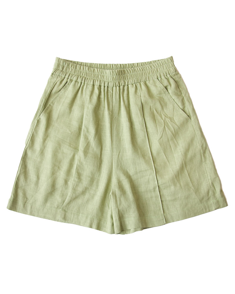 Quần short nữ SSSTUTTER cạp chun chất linen thoải mái summerset shorts