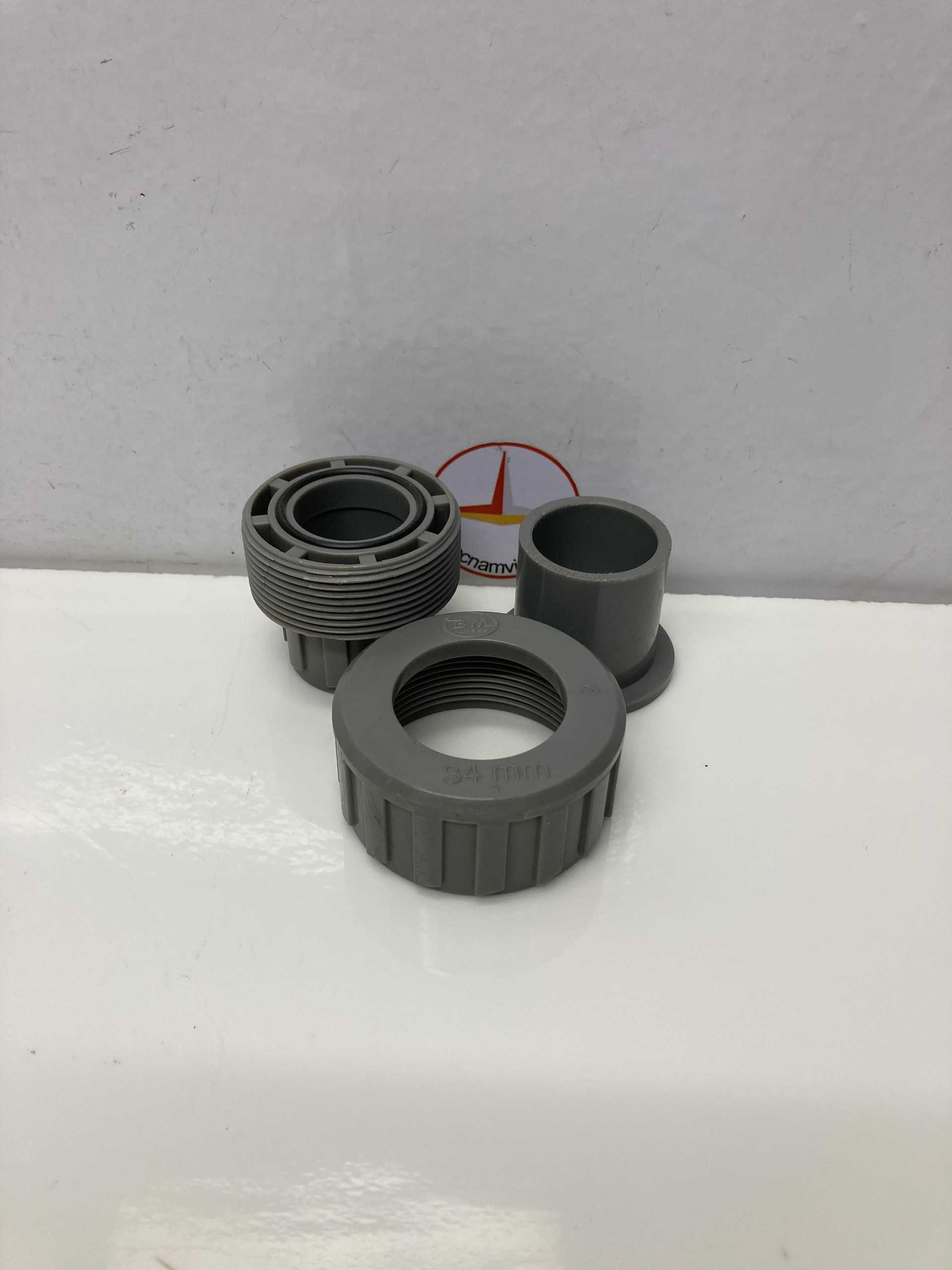 Khớp nối sống ( rắc co ) PVC phi 27, phi 34 Bình Minh