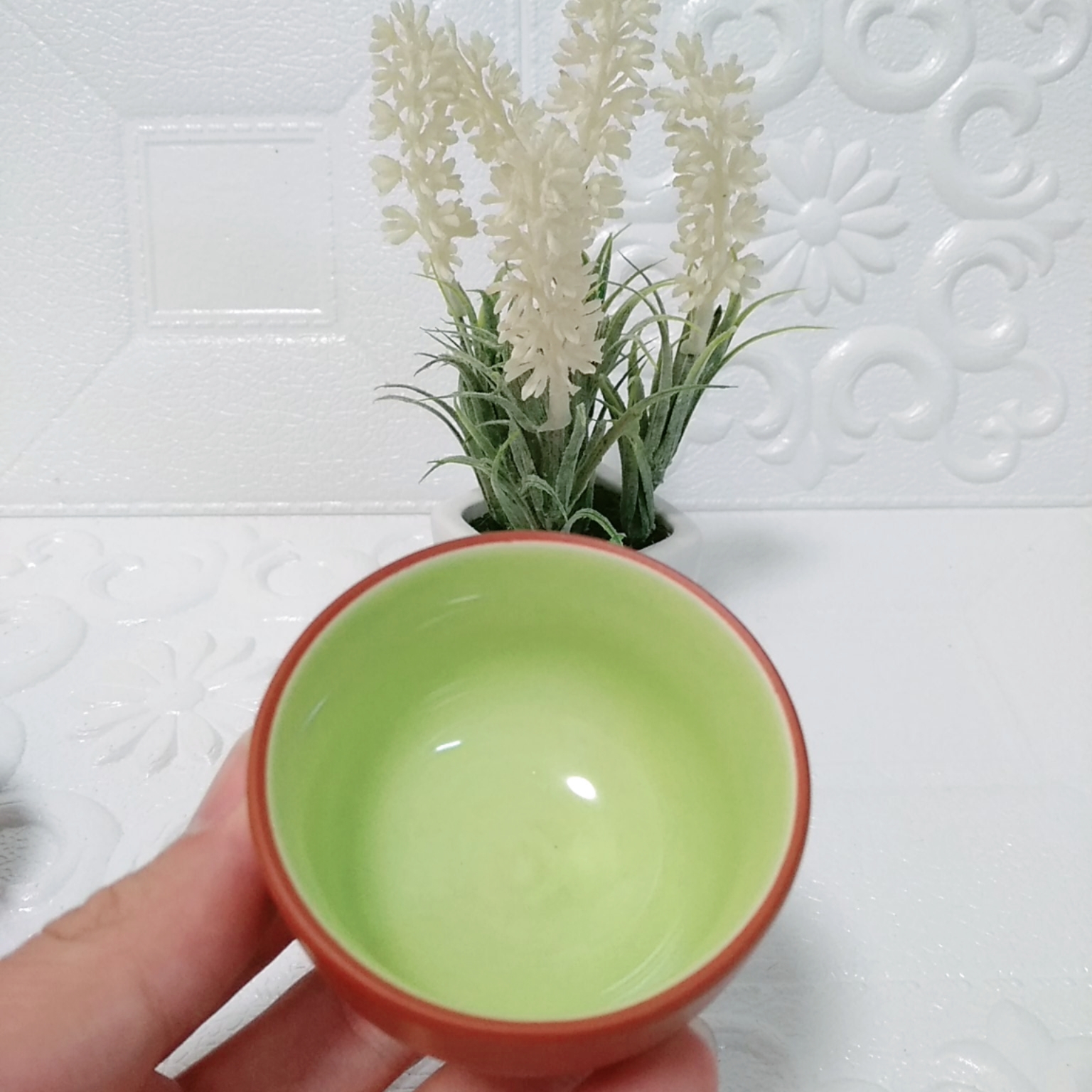 CHÉN UỐNG TRÀ Đất Nung  Bát Tràng Đỏ cỡ 5.5 x 3.5 cm (Loại Đẹp)