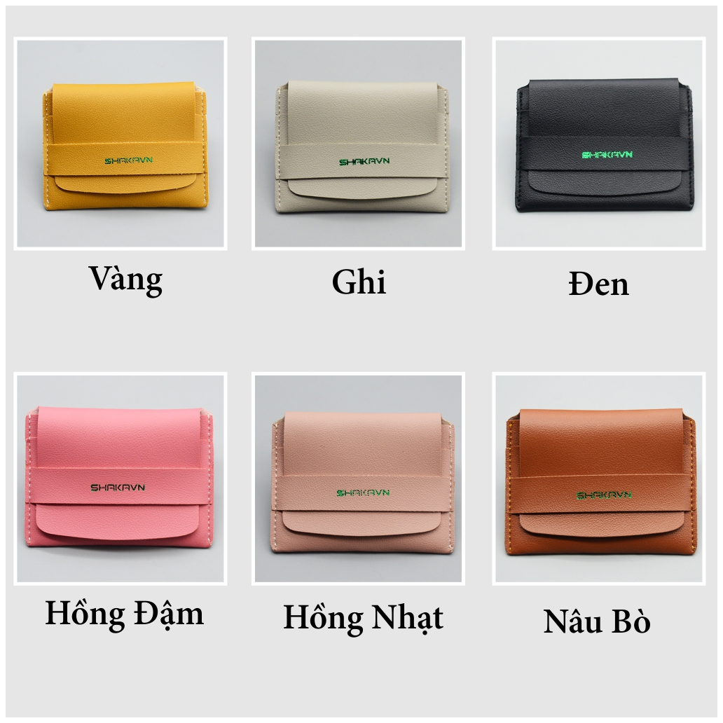 Ví Da Mini đựng Card, Tiền Shakavn VS06