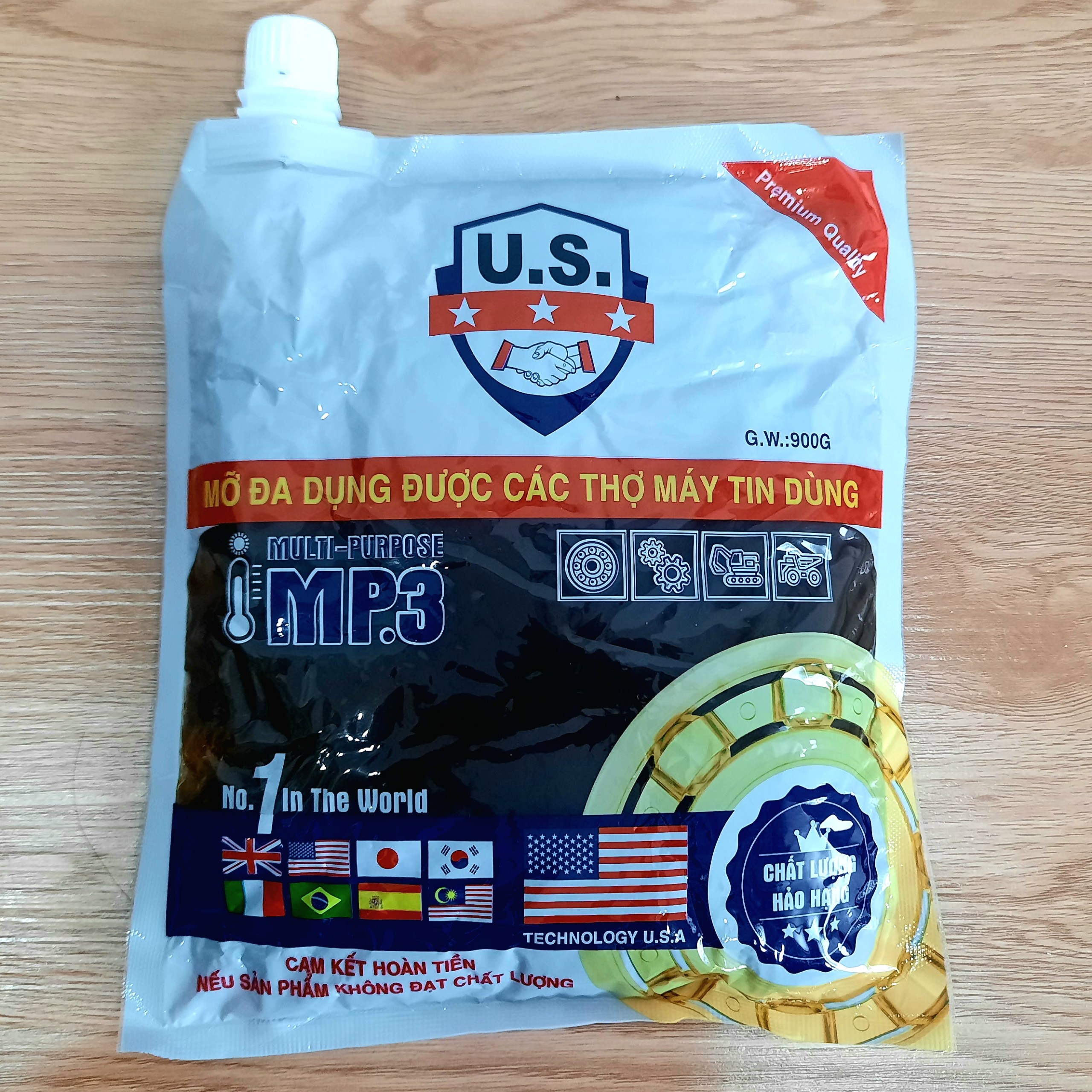 [HCM][MỠ BÒ ĐA DỤNG] MỠ BÒ U.S ĐA DỤNG CHỊU NHIỆT CAO CẤP MP3 900G