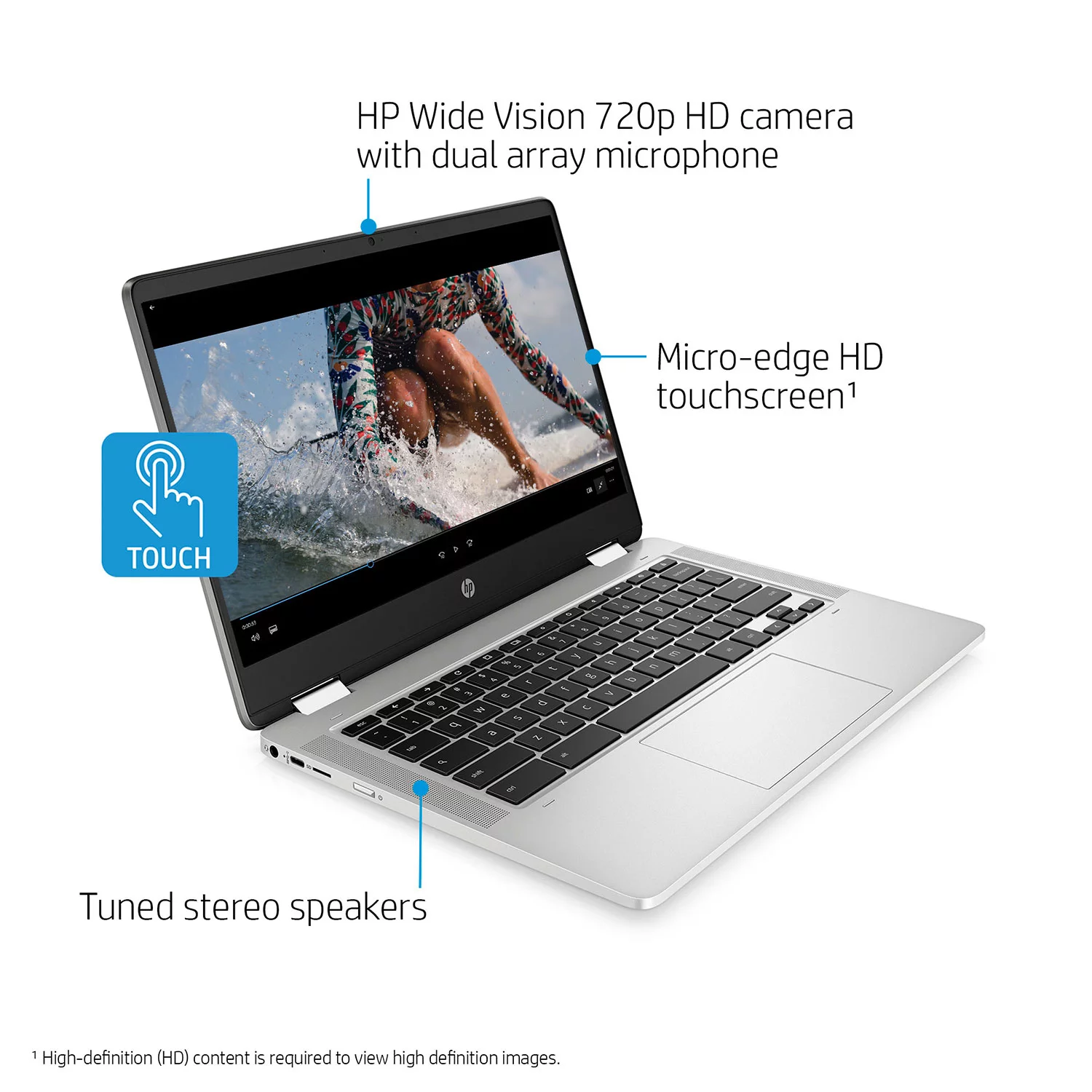 HP - Chromebook x360 - 14" HD Touchscreen 2-in-1