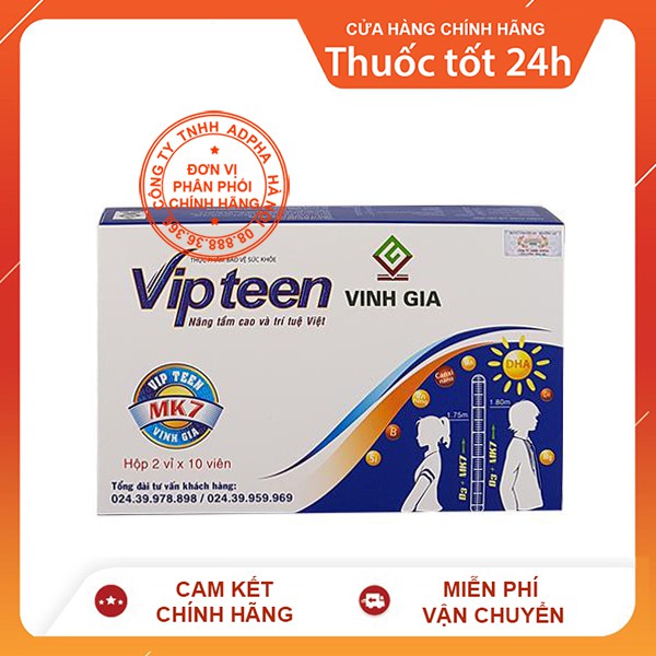 Thực phẩm bổ sung Vipteen tăng chiều cao