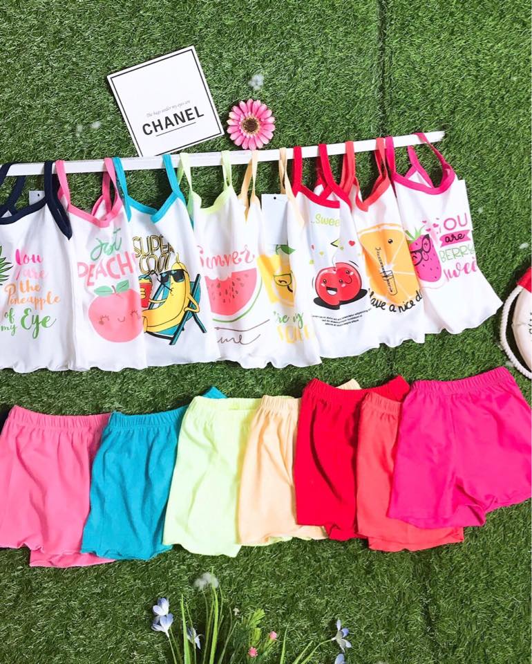 Set bộ bé gái - Bộ 2 dây trái cây